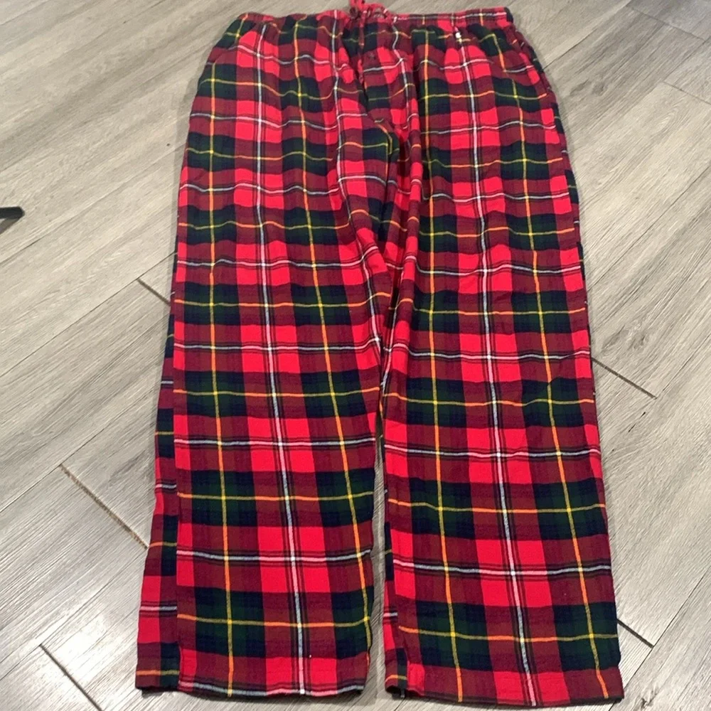 Polo Ralph Lauren Red Plaid‎ Flannel Pull-On Drawstring Waist PJ Bottoms XL Tall